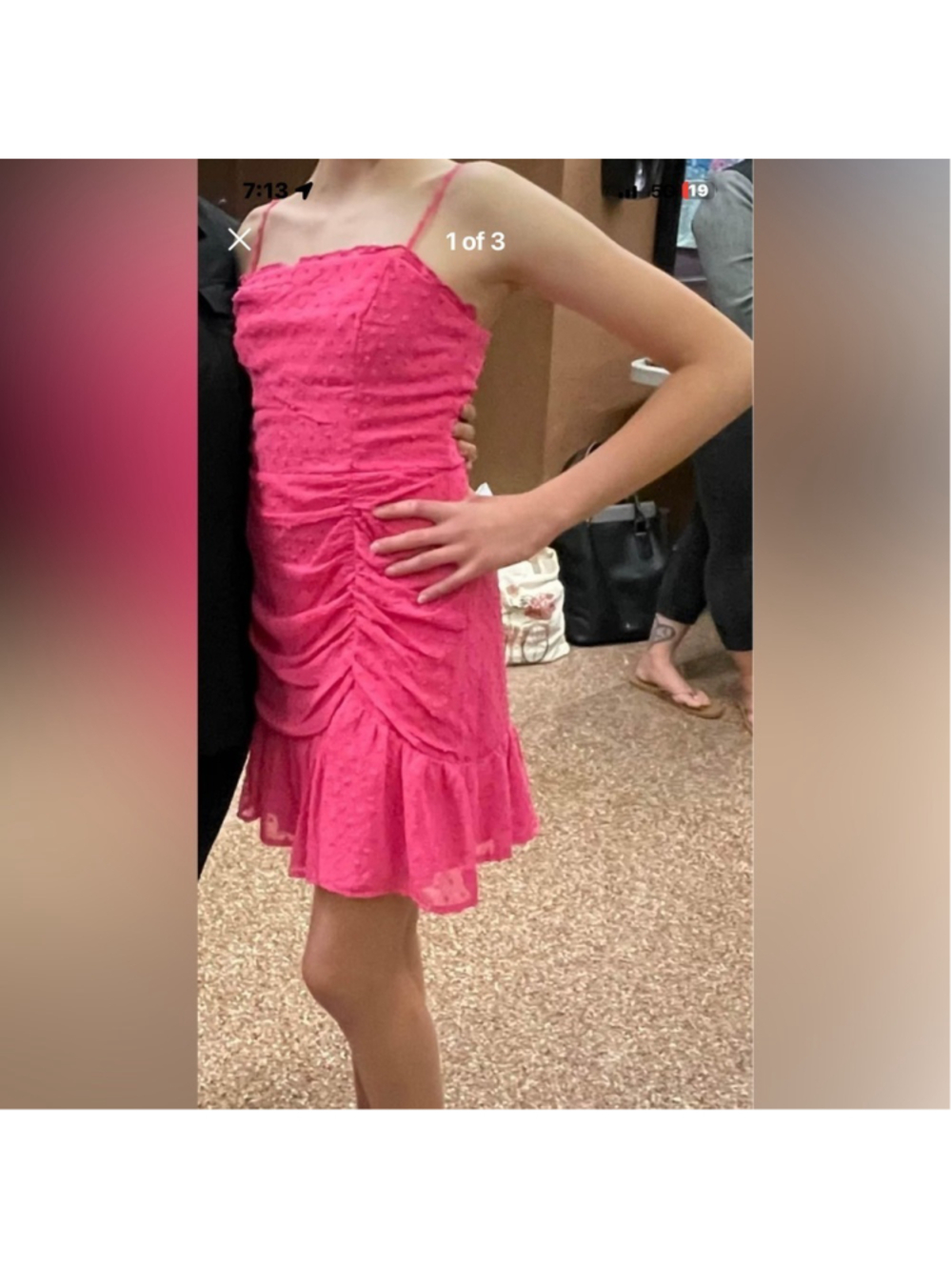 Juniors Dress, Size Small, Pink, EUC